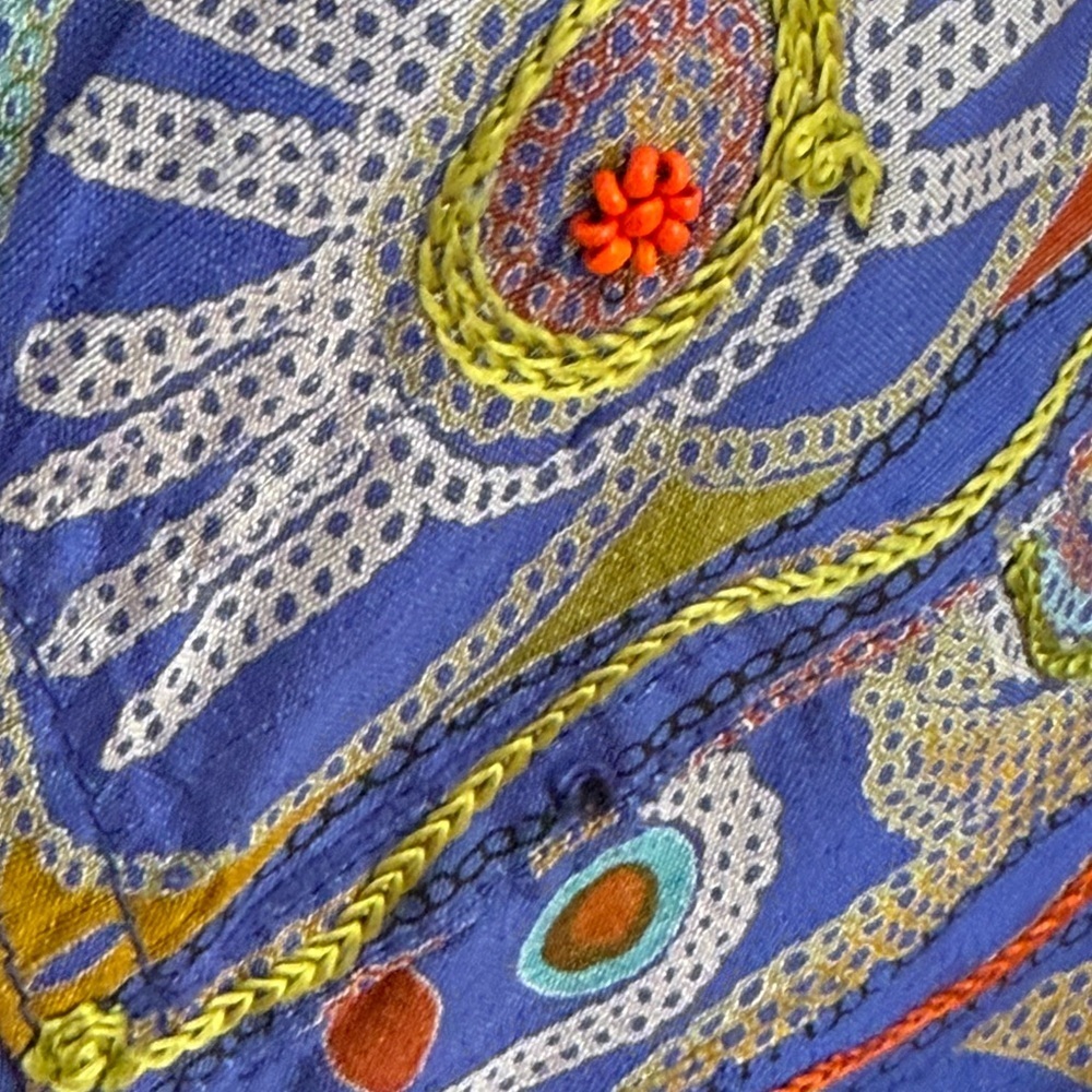 Chico’s Silk/Rayon, Beaded Women's Top - Picture 6 of 11